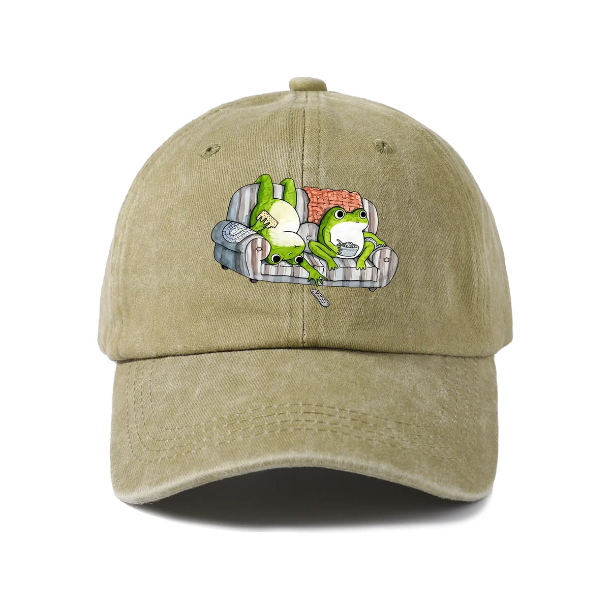 Bookish Frog Character Graphic Baseball Cap