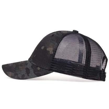 Unisex Solid Color Plaid Fabric Baseball Net Caps Spring Summer
