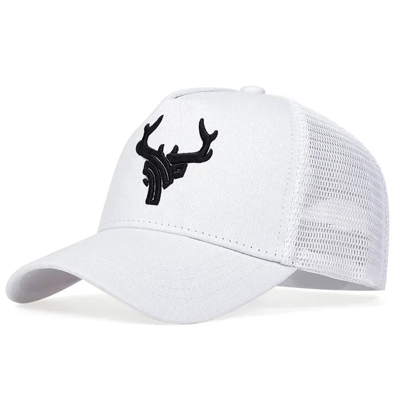 Unisex Animal Antlers Embroidery Baseball Net Caps Spring And Summer