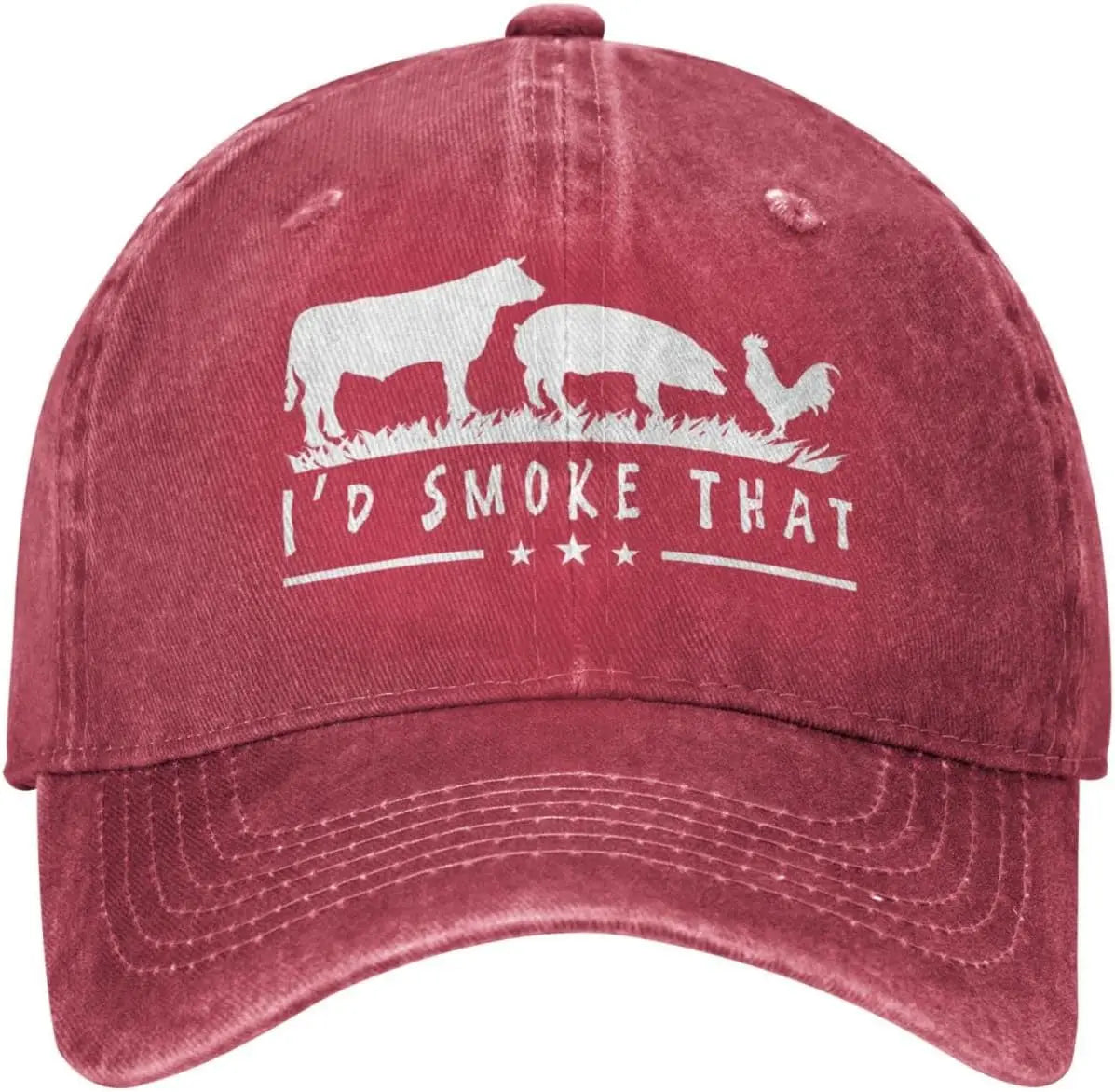 I'd Smoke That Patriot BBQ Barbeque Cook Chef Unisex Baseball Cap