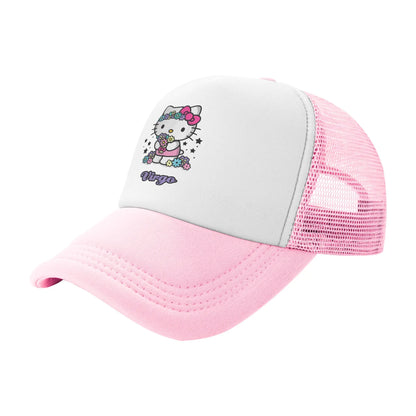 Unisex Hello Kitty Zodiac Virgo Baseball Cap Hip-Hop Mesh Baseball Cap