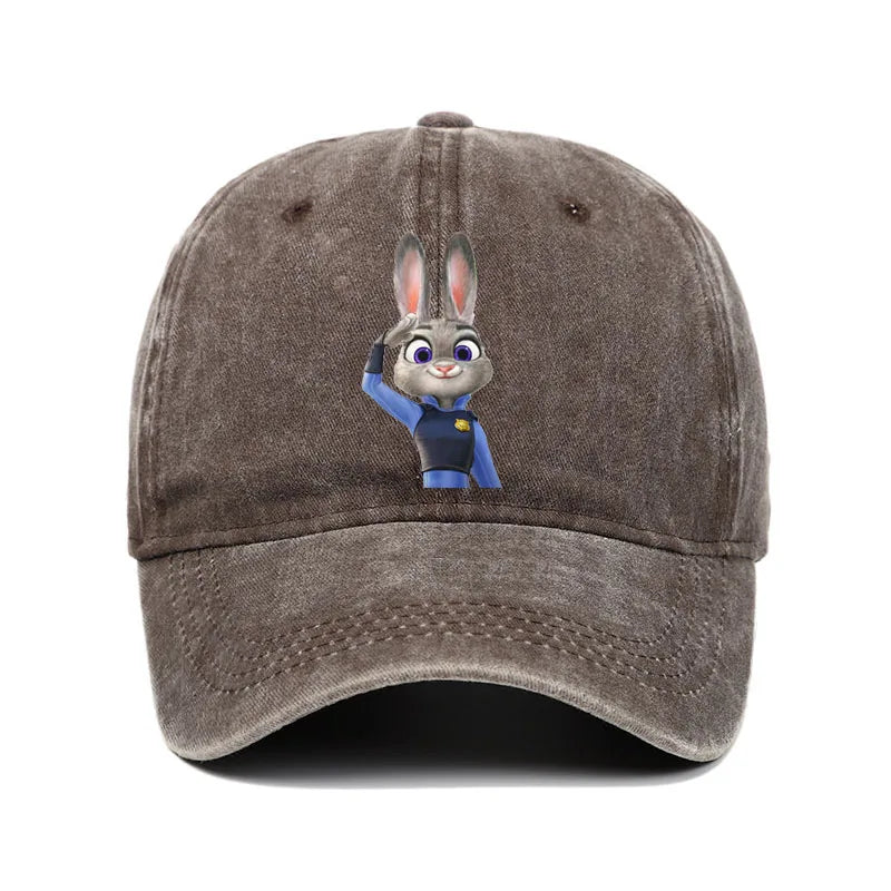 Disney Zootopia Cartoon Anime Retro Print Baseball Cap Judy Nick Sun Hat