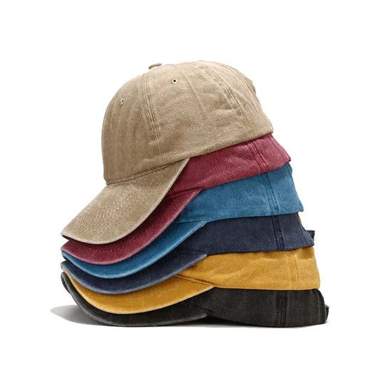 Vintage Washed Distressed Plain Baseball Cap