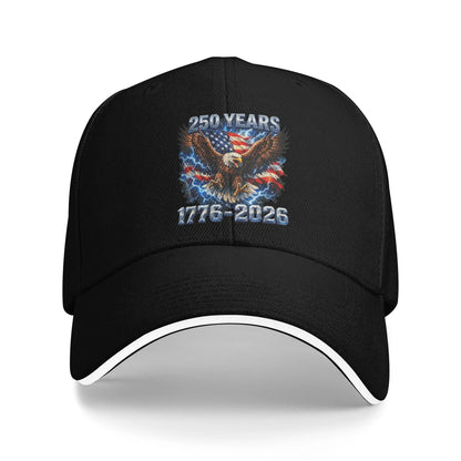 American Bald Eagle 1776 2026 250 Anniversary USA Baseball Cap