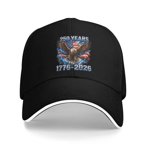 American Bald Eagle 1776 2026 250 Anniversary USA Baseball Cap
