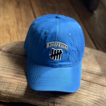 Personalized Five Stripes Rubber Letter Soft Top Deep Crown Baseball Cap