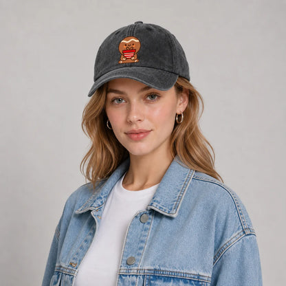Smiling Gingerbread Man Baseball Cap