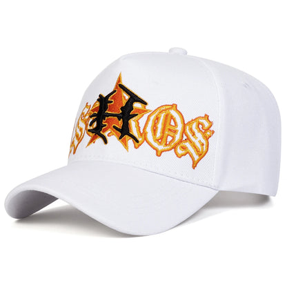 Unisex H Letter Pentagram Embroidery Baseball Caps