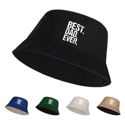 Father's Day Gift Bucket Hat With "BEST DAD EVER" Text Print