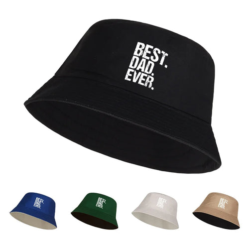 Father's Day Gift Bucket Hat With "BEST DAD EVER" Text Print