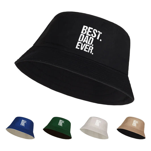 Father's Day Gift Bucket Hat With "BEST DAD EVER" Text Print