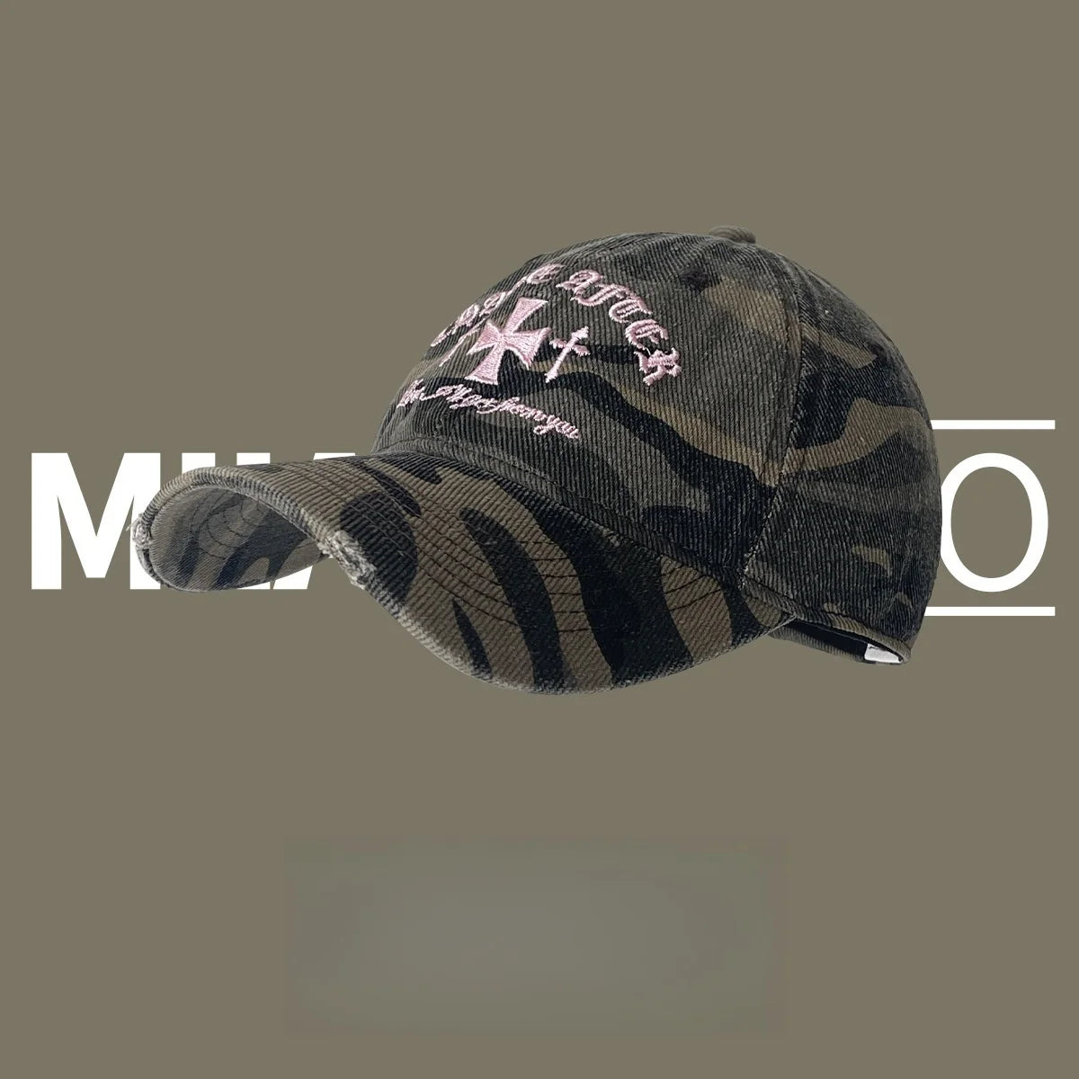 Retro Old Cross-Stitch Camouflage Baseball Cap For Men And Women