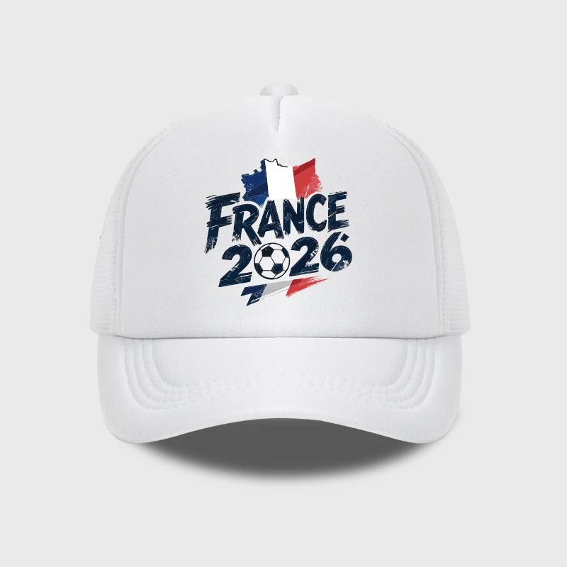 France 2026 Football Print Mesh Baseball Hat