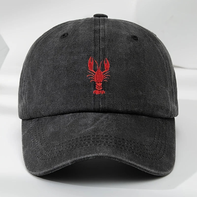 Unisex Leisure Fun Lobster Embroidered Baseball Caps