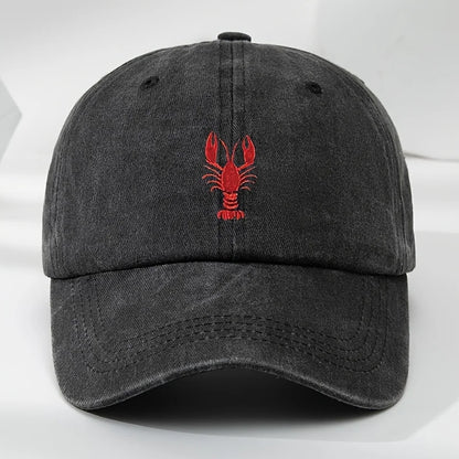 Unisex Leisure Fun Lobster Embroidered Baseball Caps