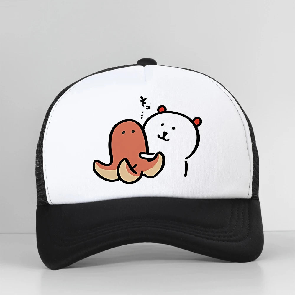 Funny Joke Bear Print Baseball Cap