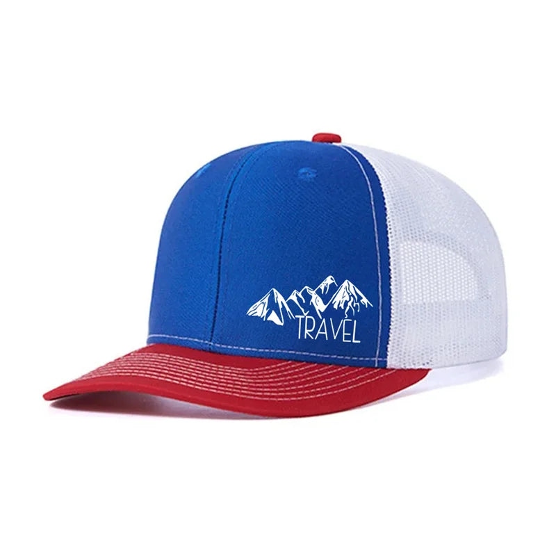 Peak TRAVEL Curved Adult Baseball Cap for Men Women Outdoor Mesh Duck Hat
