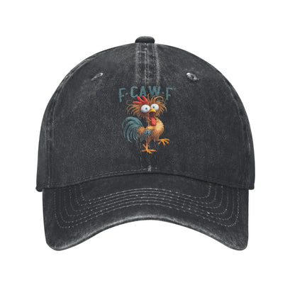 Classic F-Caw-F Funny Chicken Humor Baseball Cap