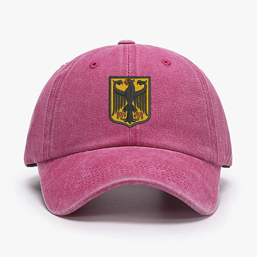 Deutschland Germany Coat Of Arms Shield Embroidery Vintage Men Baseball Caps