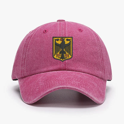 Deutschland Germany Coat Of Arms Shield Embroidery Vintage Men Baseball Caps