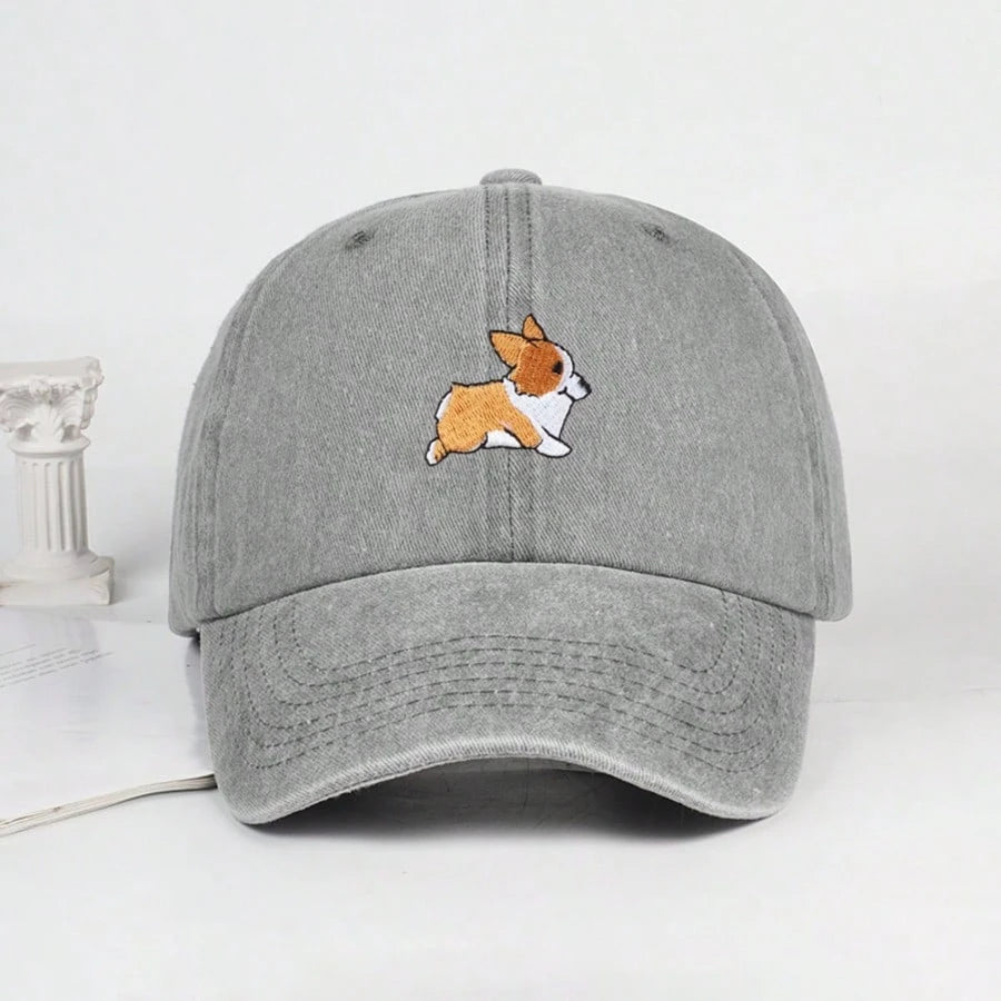 Cute Corgi Embroidered Baseball Cap
