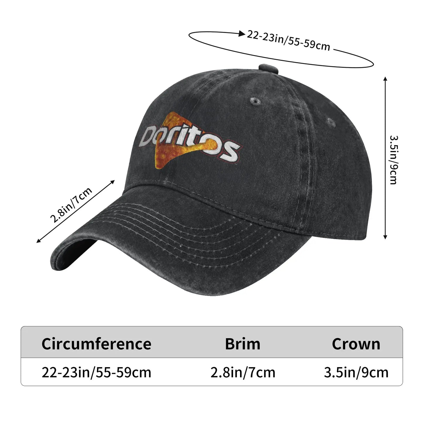 Doritos Tortilla Chips Puffed Food Casual Baseball Cap For Women Men