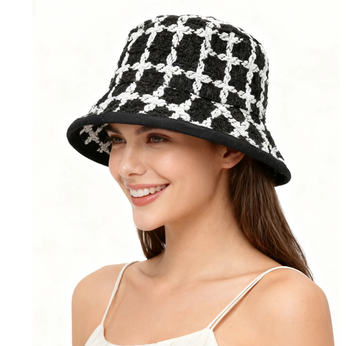 Knitted Fisherman Hat for Women, Elegant Mom Bucket Hat for Outdoor Camping