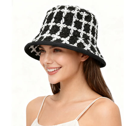 Knitted Fisherman Hat for Women, Elegant Mom Bucket Hat for Outdoor Camping
