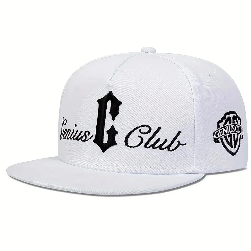 Unisex C Letter Side GENIUS CLUB Embroidery Hip-hop Hats Snapback Caps Baseball Caps Sunscreen Hat