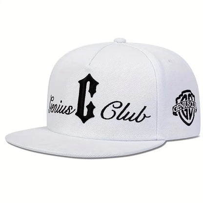 Unisex C Letter Side GENIUS CLUB Embroidery Hip-hop Hats Snapback Caps Baseball Caps Sunscreen Hat