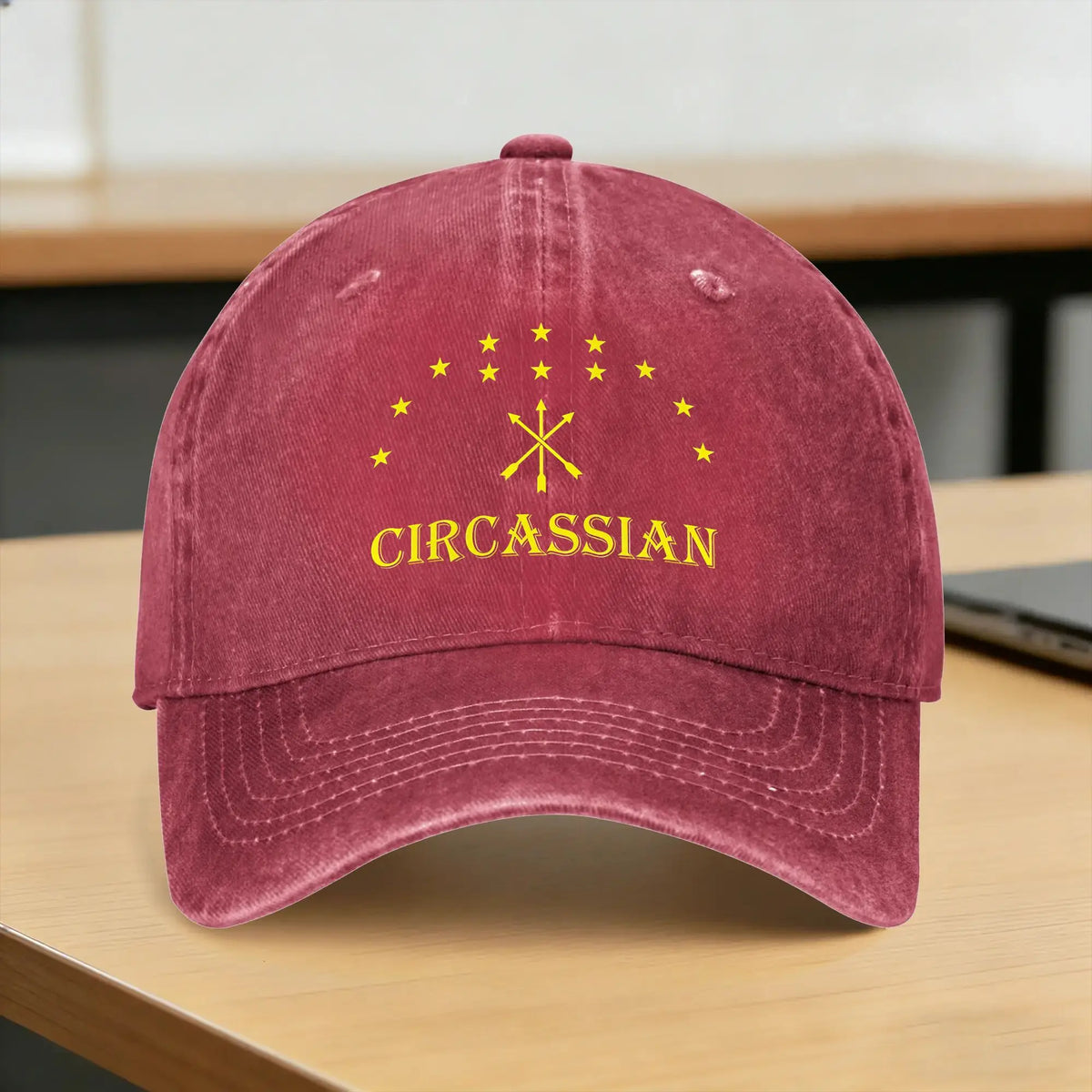 Spring Circassian Flag With Yellow Stars Perfect Adiga Baseball Cap