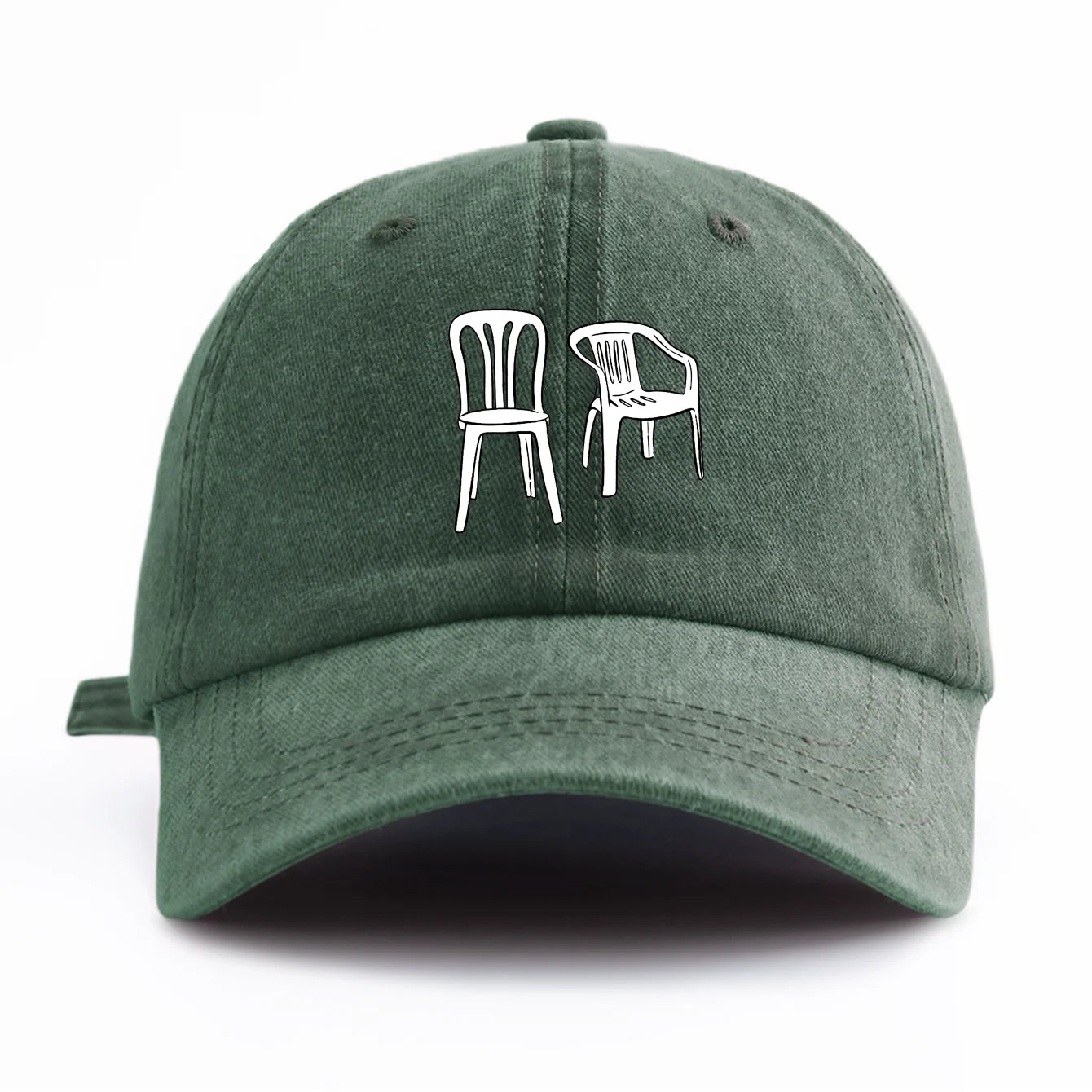 Chair Print Washed Baseball Cap