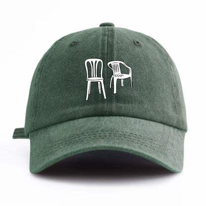 Chair Print Washed Baseball Cap