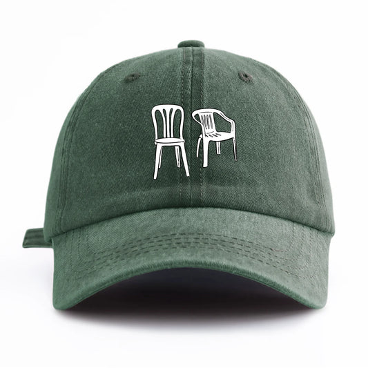 Chair Print Washed Baseball Cap