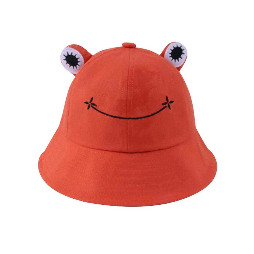 Dust proof Cute Cotton Frog Sun Protective Women Bucket Hat