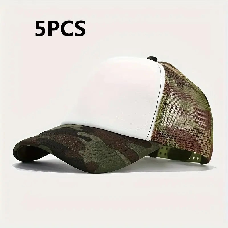Camouflage Breathable Mesh Truck Driver Baseball Hat