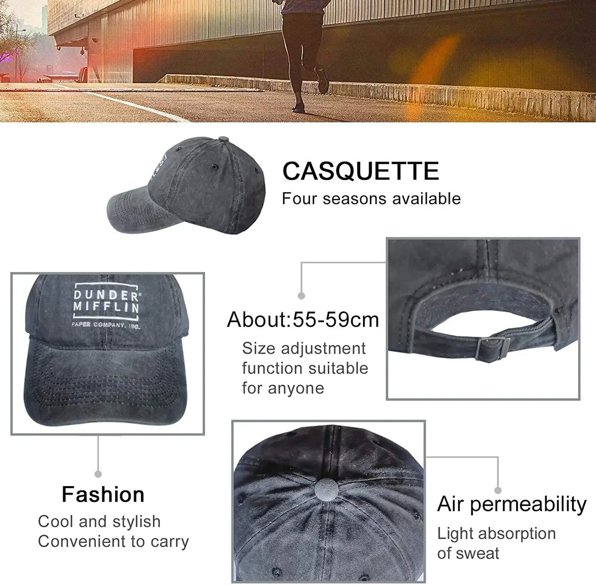 Boston Terrier Washed Baseball Cap