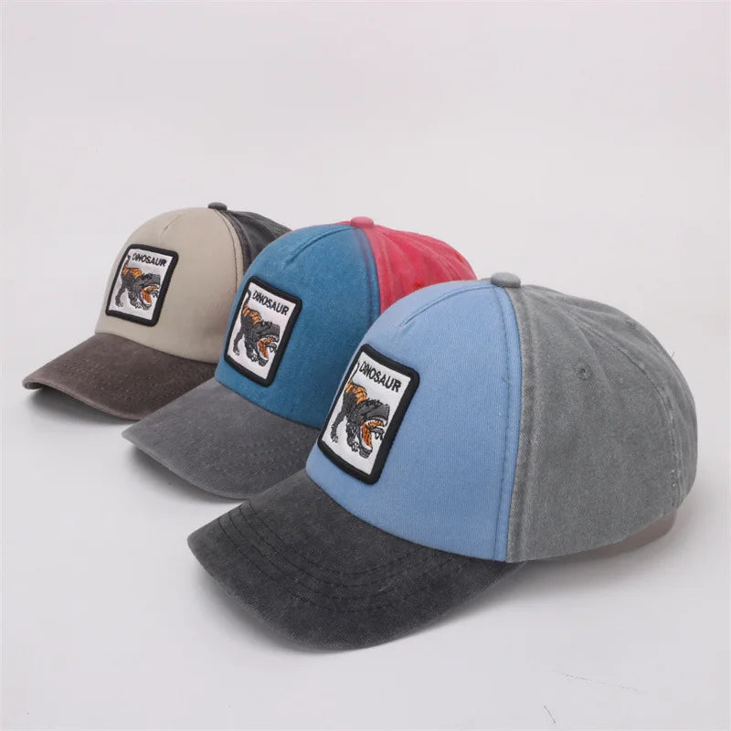 Children's 3D Embroidery Dinosaur Baseball Cap