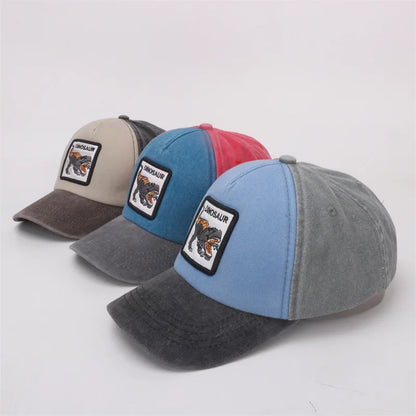 Children's 3D Embroidery Dinosaur Baseball Cap