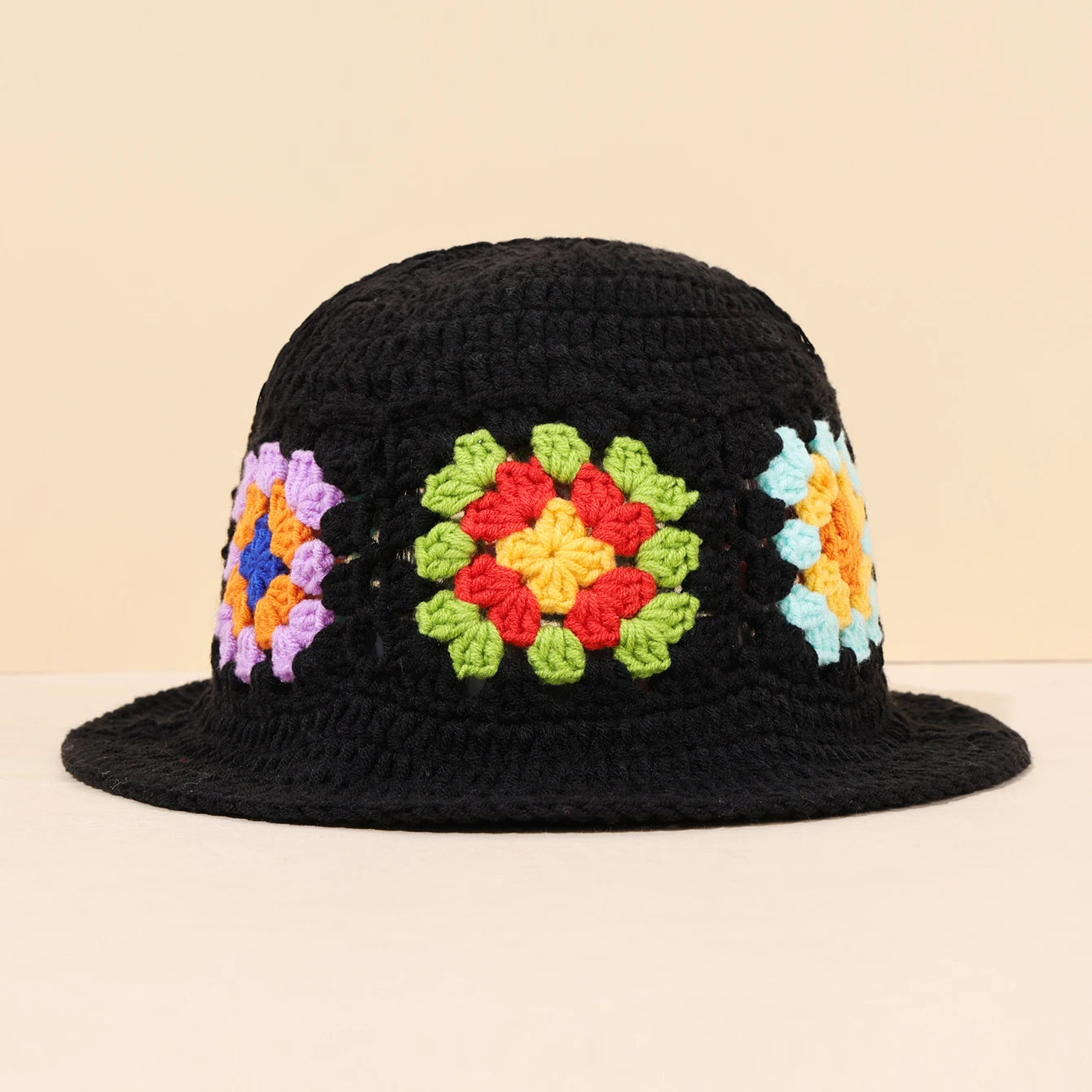 1PC Handmade Crocheted Bucket Shaped Hat
