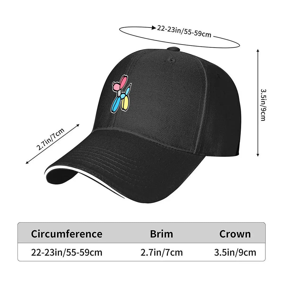 Balloon Dog Pop Art Print Sandwich Baseball Cap