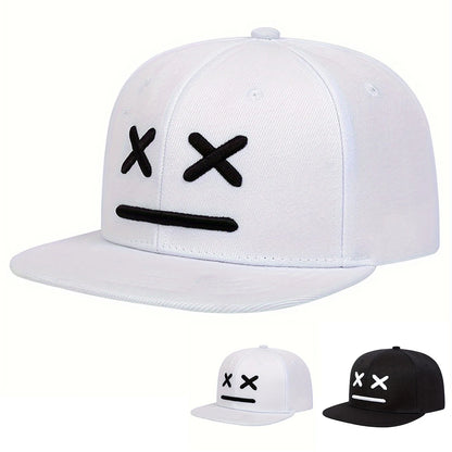 Unisex XX Smiling Face Embroidery Hip-hop Hats Snapback Cap Baseball Caps Sunscreen Hat Sports Cap