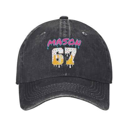 67 Ice Cream Drip Meme Funny Six Seven Gen Alpha Slang Baseball Cap
