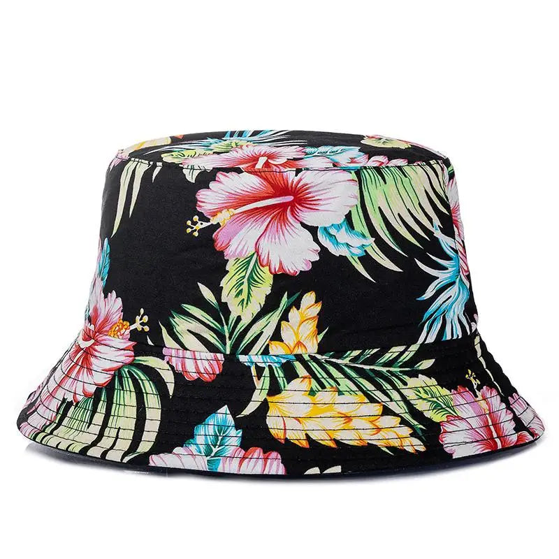 Unisex Bucket Cap Fruit Printing Hats Summer Double-sided Wear Man Women