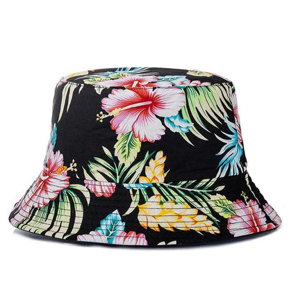 Unisex Bucket Cap Fruit Printing Hats Summer Double-sided Wear Man Women
