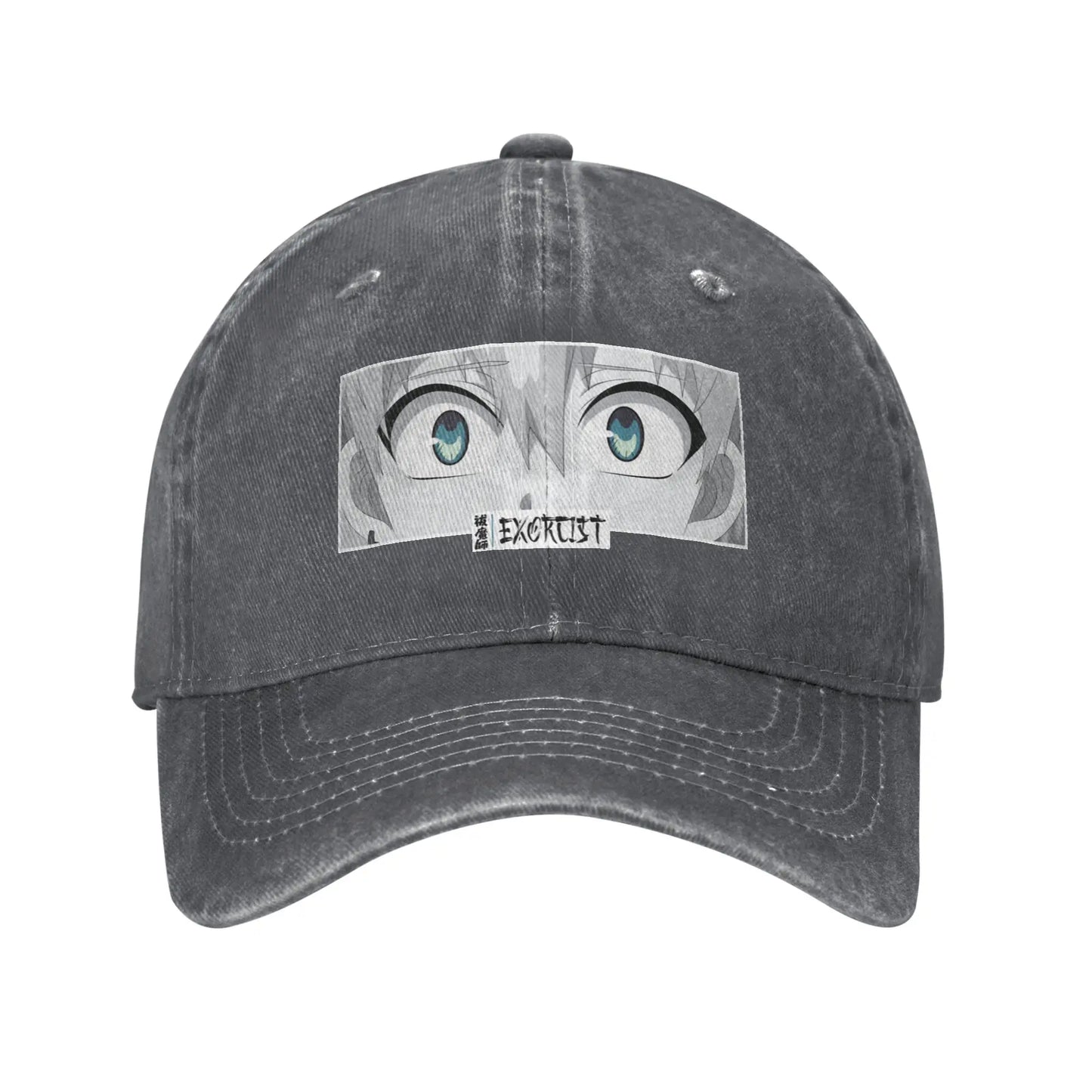 Exorcist Anime Eyes Monochrome Japanese Cozy Manga Fashion Baseball Cap