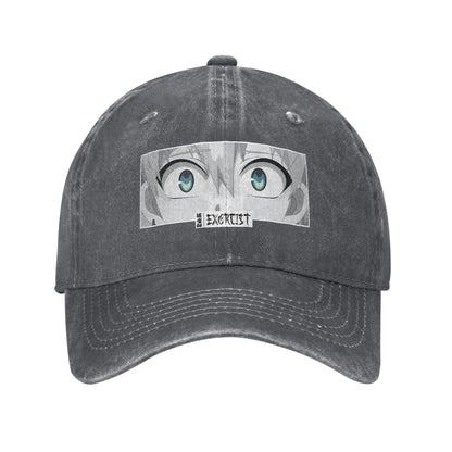 Exorcist Anime Eyes Monochrome Japanese Cozy Manga Fashion Baseball Cap
