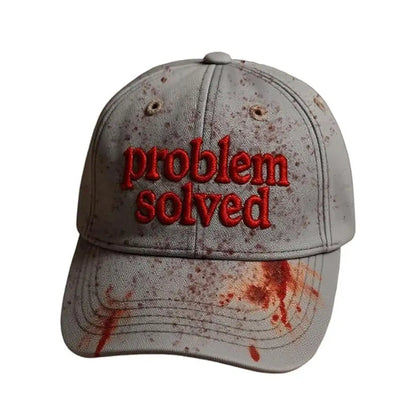 Halloween Theme Embroidery Problem Solved Bloody Hat Horror Baseball Caps
