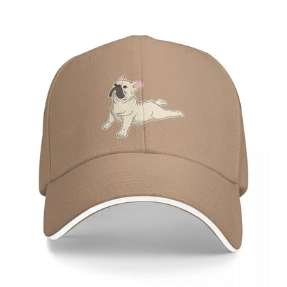 Yoga French Bulldog Print Baseball Cap