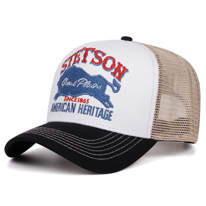 Personalized New Baseball Hat STETSON Red Bear Breathable Mesh Hat